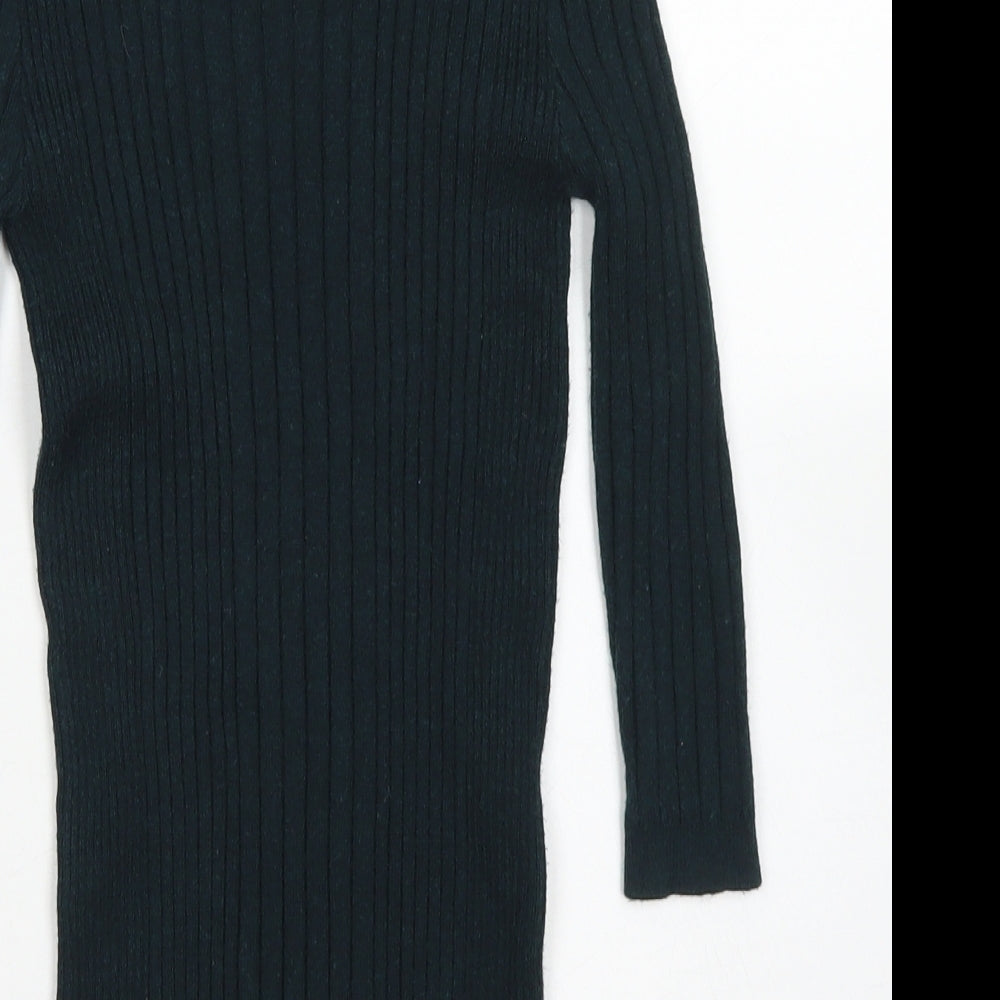 Atmosphere Womens Green Mock Neck  Viscose Pullover Jumper Size 6