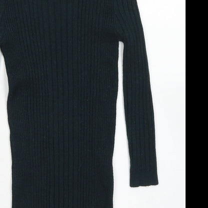 Atmosphere Womens Green Mock Neck  Viscose Pullover Jumper Size 6