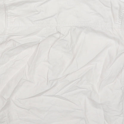 River Island Boys White  Cotton Basic Button-Up Size 5-6 Years Collared Button