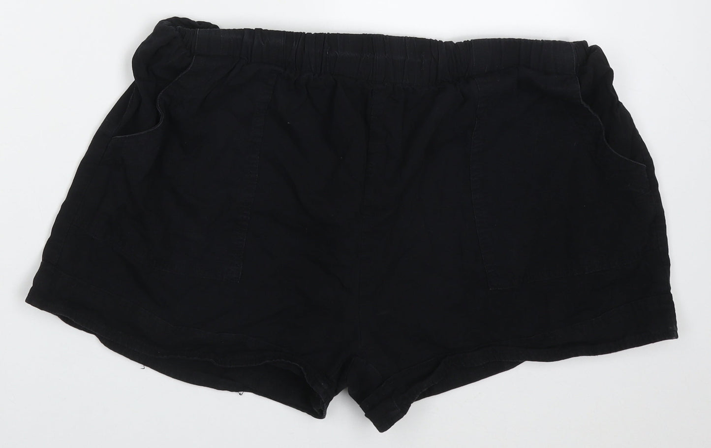 Yidarton Womens Black  Cotton Cargo Leggings Size 34
