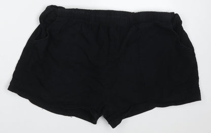 Yidarton Womens Black  Cotton Cargo Leggings Size 34
