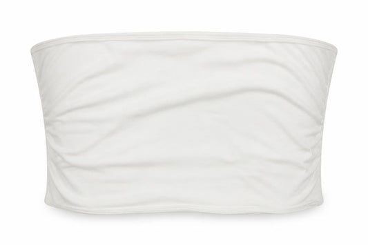 Front view of Blooming Marvellous women’s white cotton cropped tank, size L, round neck