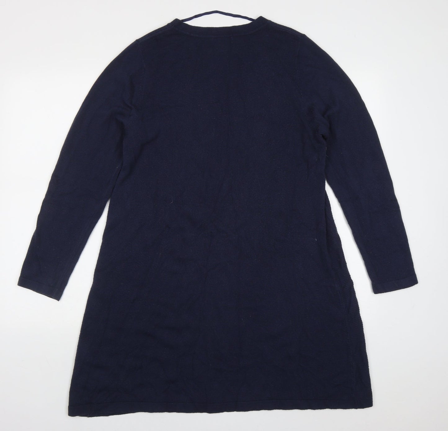 Primark Womens Blue  Acrylic Jumper Dress  Size 6  Round Neck Pullover