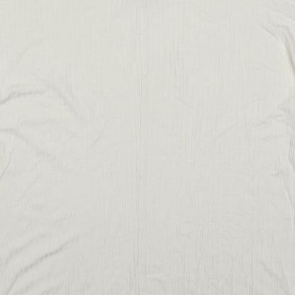 George Womens White Round Neck  Viscose Pullover Jumper Size 12