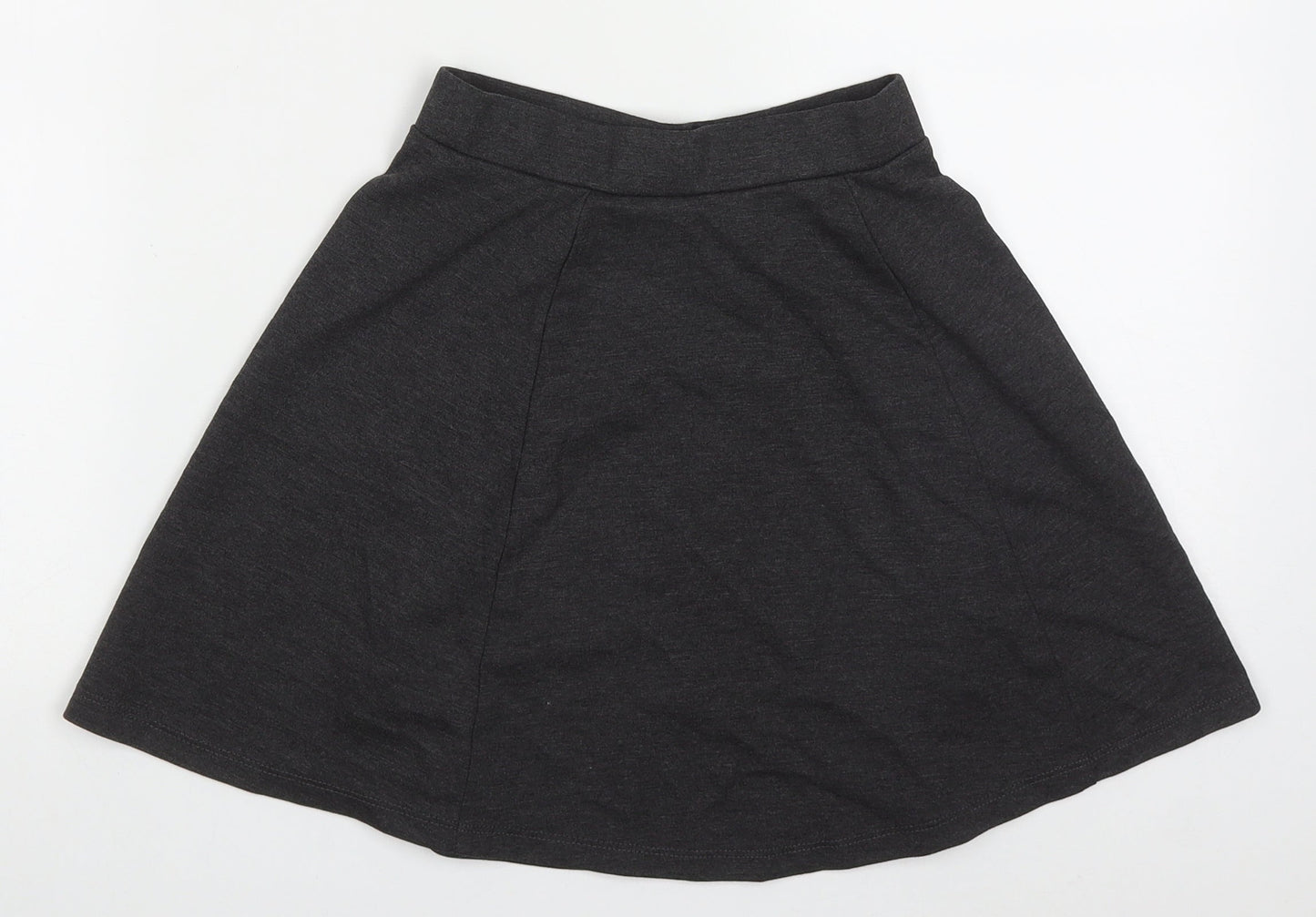 George Girls Grey  Polyester Skater Skirt Size 9-10 Years  Regular