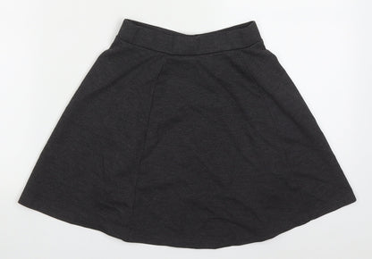 George Girls Grey  Polyester Skater Skirt Size 9-10 Years  Regular