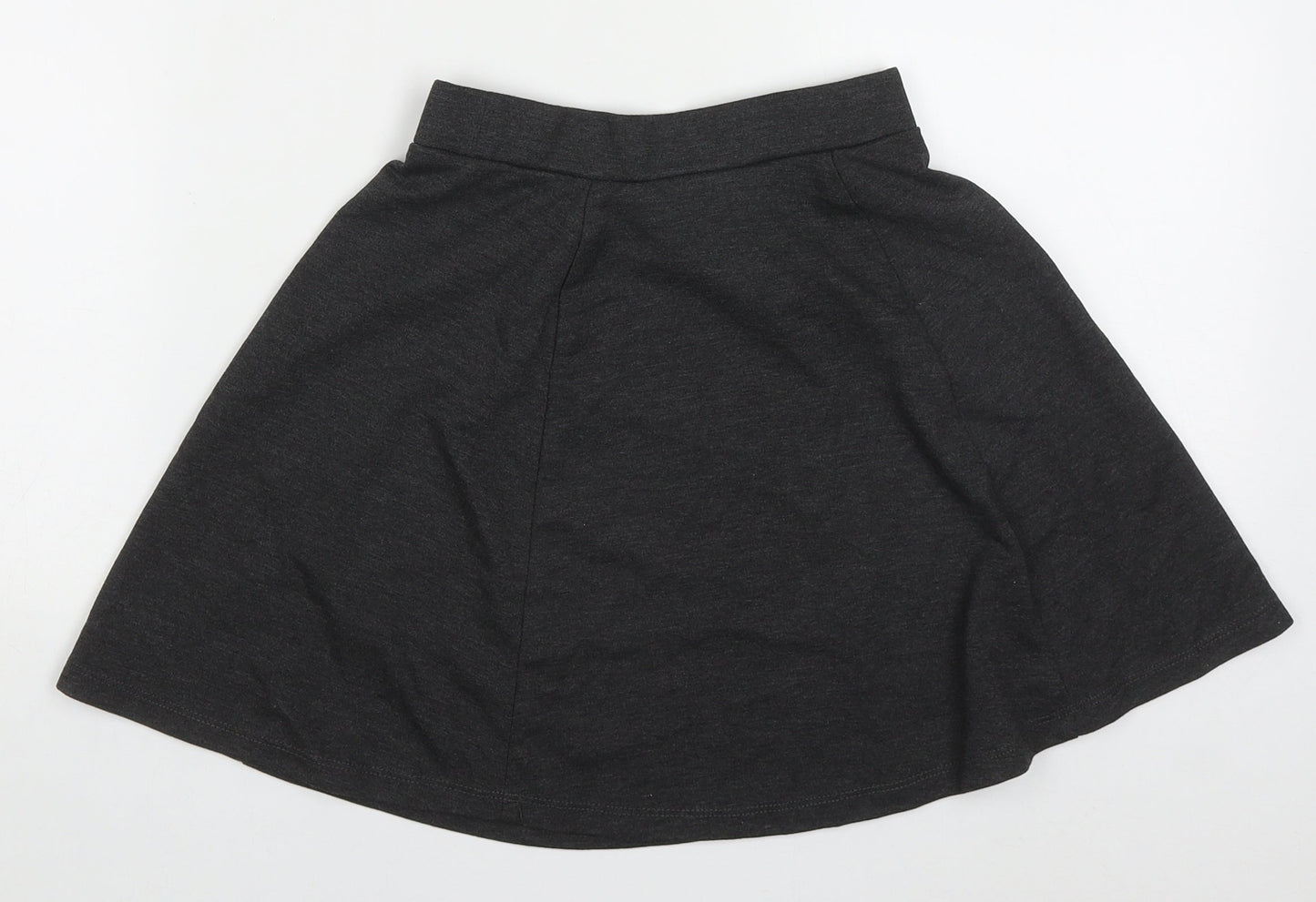 George Girls Grey  Polyester Skater Skirt Size 9-10 Years  Regular