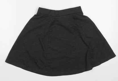 George Girls Grey  Polyester Skater Skirt Size 9-10 Years  Regular