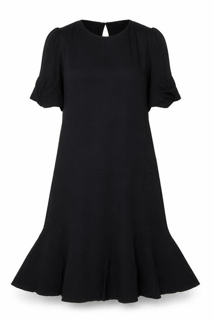 Monki Womens Black  Viscose A-Line  Size XS  Round Neck Button