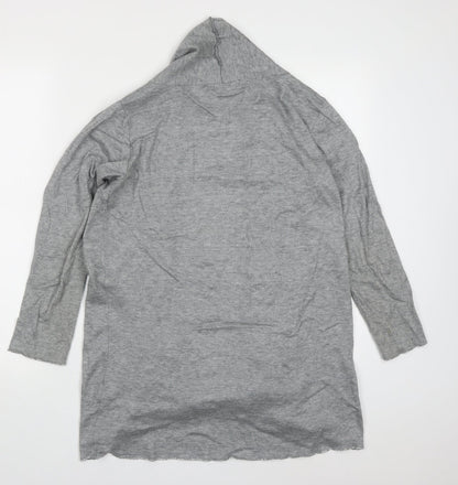 Luisa Perla Womens Grey V-Neck  Acrylic Cardigan Jumper Size M