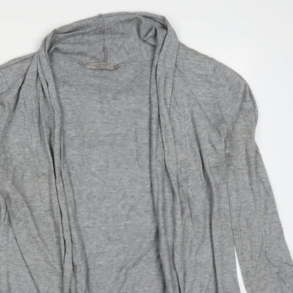 Luisa Perla Womens Grey V-Neck  Acrylic Cardigan Jumper Size M