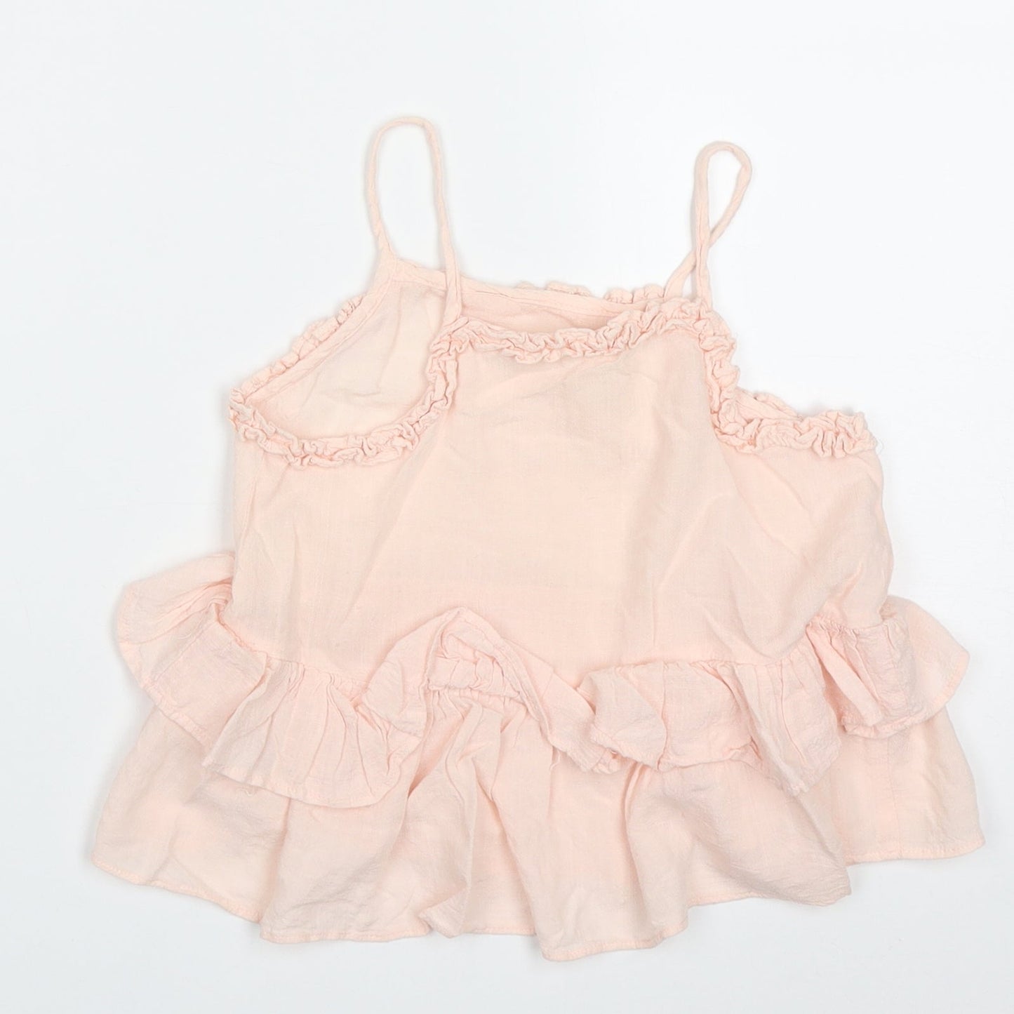 NEXT Girls Pink  Viscose Basic Tank Size 4-5 Years Round Neck Pullover