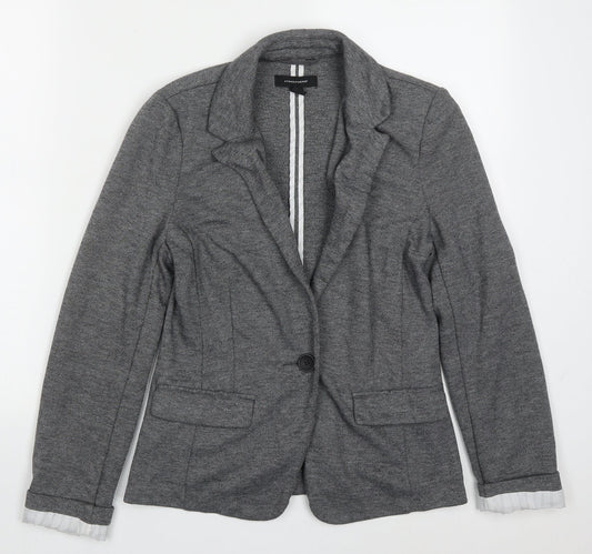 Atmosphere Womens Grey  Polyester Jacket Blazer Size 10