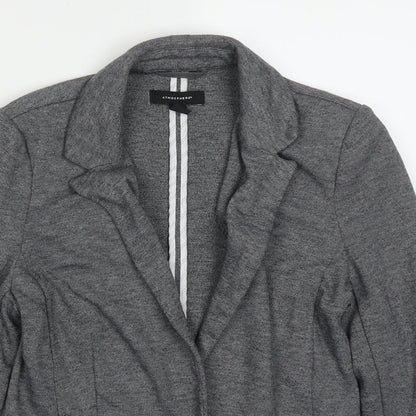 Atmosphere Womens Grey  Polyester Jacket Blazer Size 10