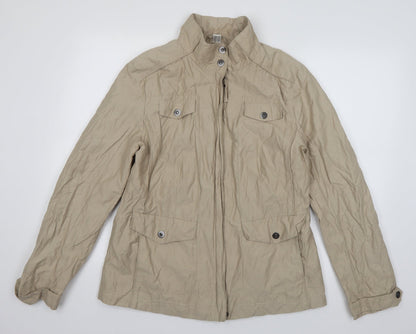 Wega Womens Beige   Jacket  Size 14  Zip