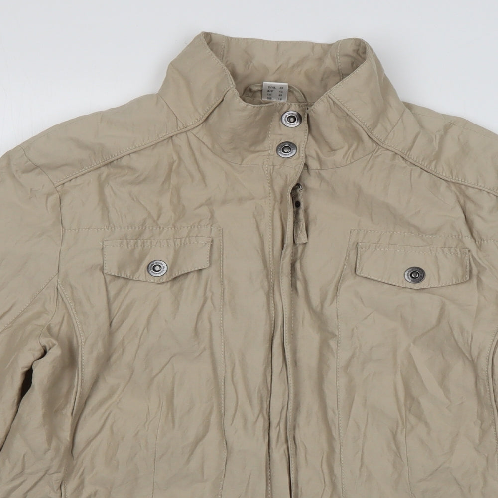 Wega Womens Beige   Jacket  Size 14  Zip
