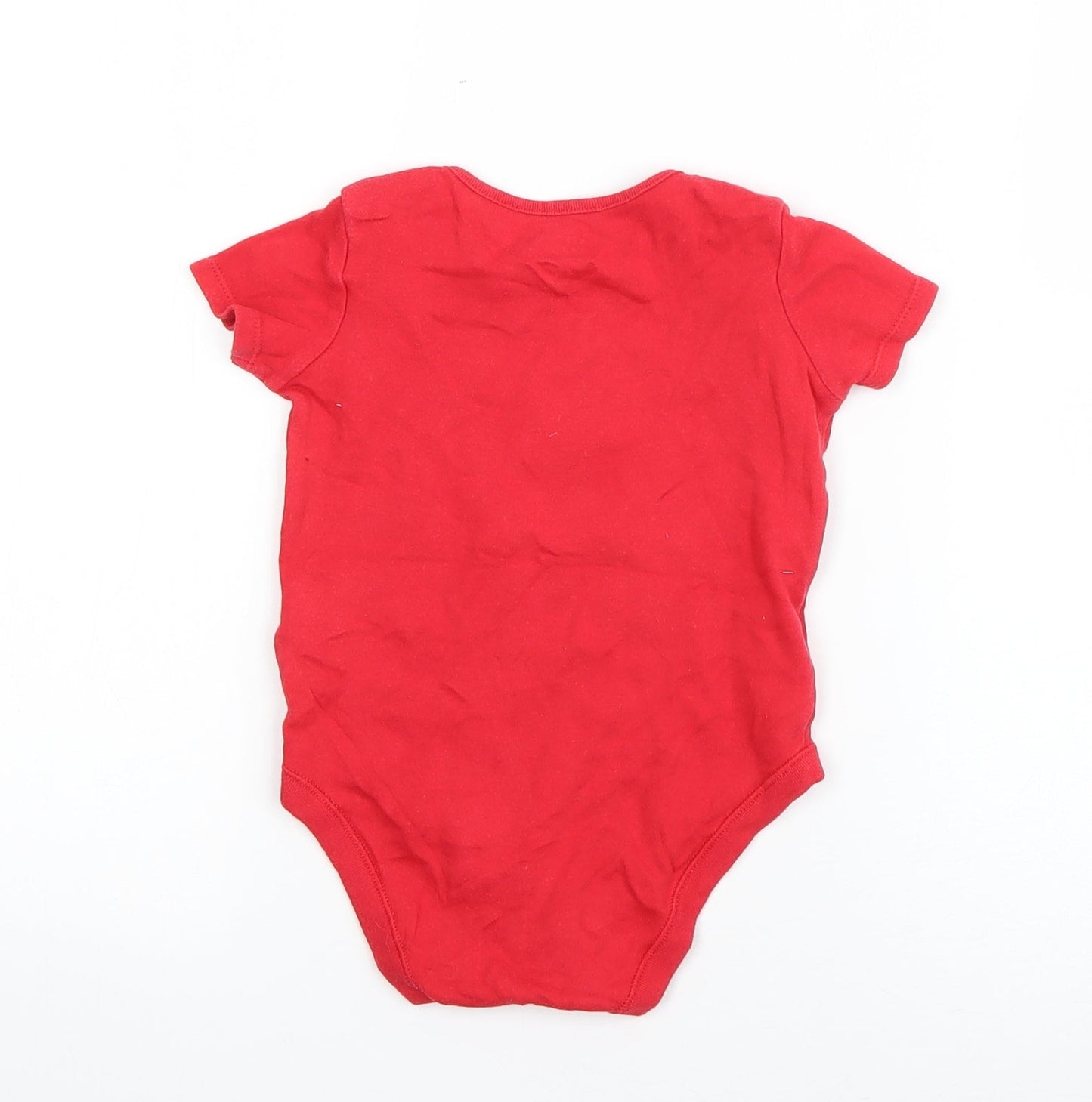 F&F Girls Red  Cotton Babygrow One-Piece Size 12-18 Months  Snap - Little Love bug