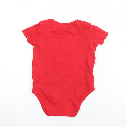 F&F Girls Red  Cotton Babygrow One-Piece Size 12-18 Months  Snap - Little Love bug