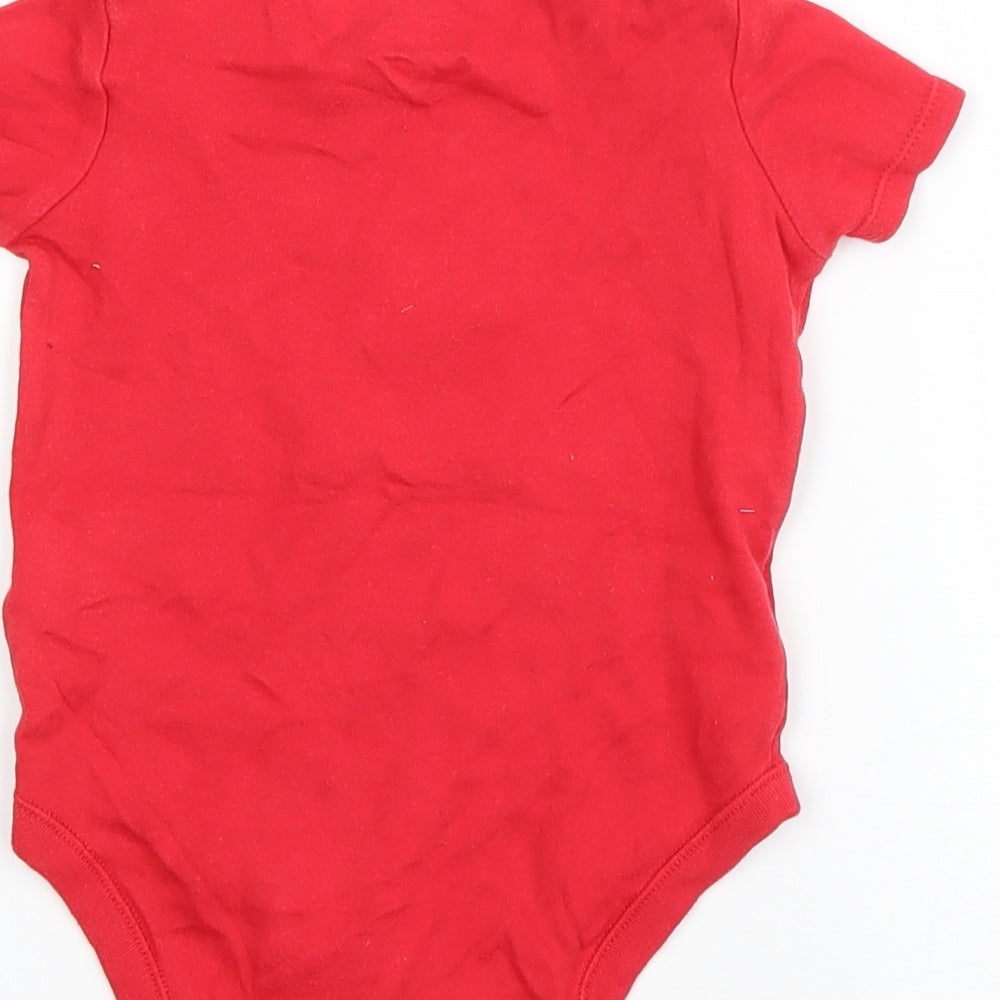 F&F Girls Red  Cotton Babygrow One-Piece Size 12-18 Months  Snap - Little Love bug
