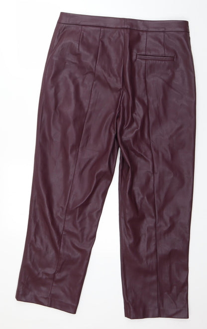 Womens UK Size 16 Marks and Spencer Regular Fit  Purple Trousers