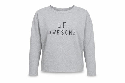 Front view of George women’s grey cotton pullover sweatshirt, size UK 8, pullover - be awesome