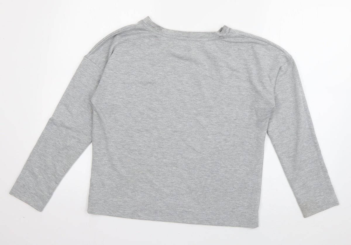 Back view of George women’s grey cotton pullover sweatshirt, size UK 8, pullover - be awesome