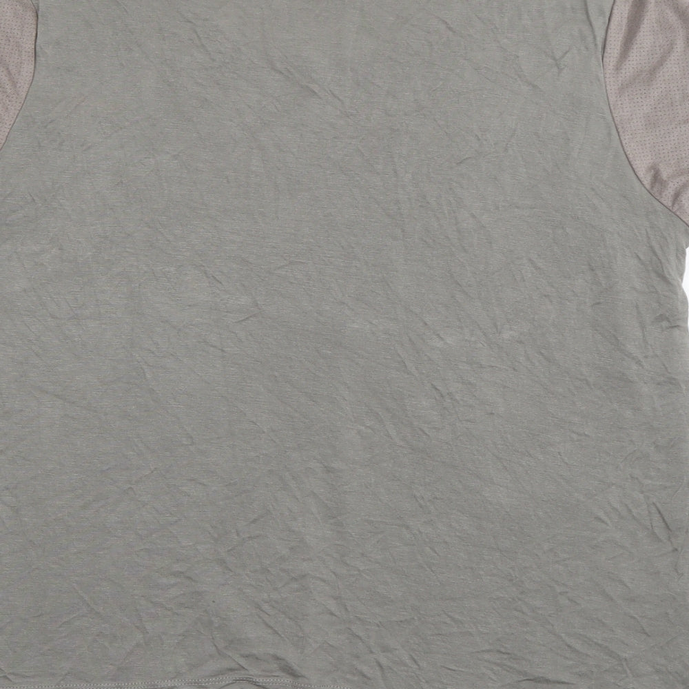 Womens UK Size M ecru Grey Basic T-Shirt