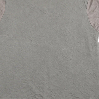 Womens UK Size M ecru Grey Basic T-Shirt
