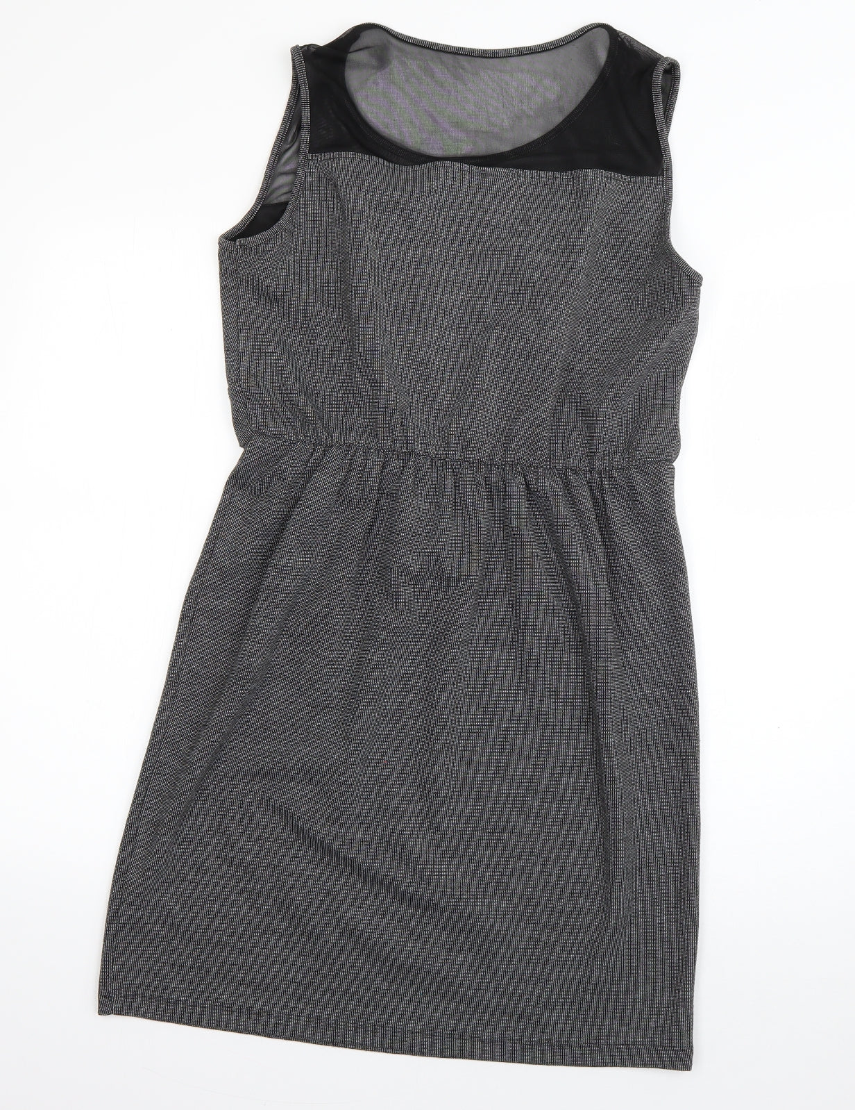 Intermission Womens Grey  Polyester Skater Dress  Size 12  Scoop Neck Pullover