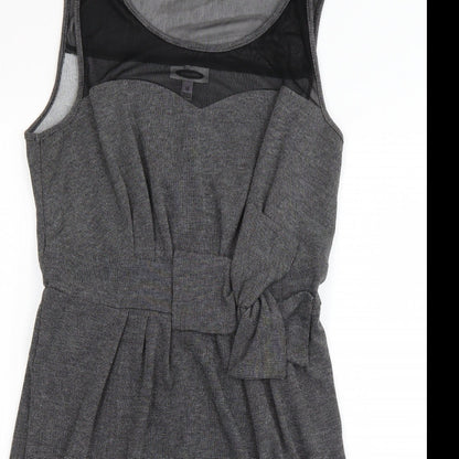 Intermission Womens Grey  Polyester Skater Dress  Size 12  Scoop Neck Pullover