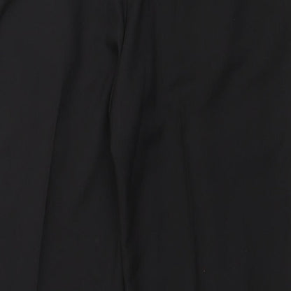 Haggar Mens Black  Polyester Trousers  Size 38 in L30 in Regular Zip