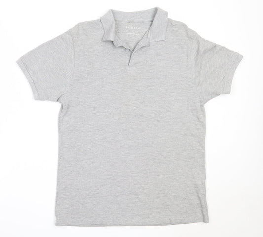 Primark Mens Grey  Cotton  Polo Size L Collared