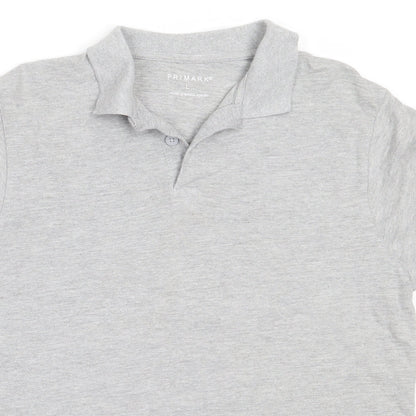 Primark Mens Grey  Cotton  Polo Size L Collared