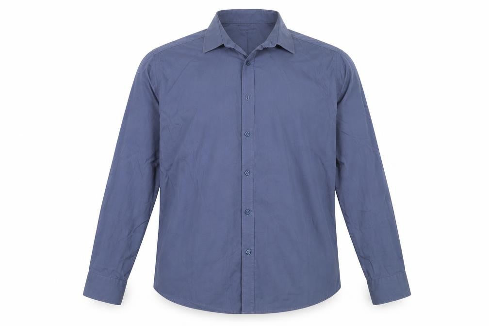 Mens UK Size L River Island Blue  Button-Up Long Sleeve Casual Shirt