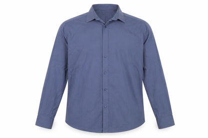 Mens UK Size L River Island Blue  Button-Up Long Sleeve Casual Shirt