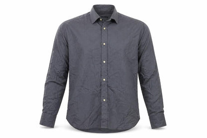 Mens UK Size 16 Blazer Grey  Button-Up Long Sleeve Casual Shirt