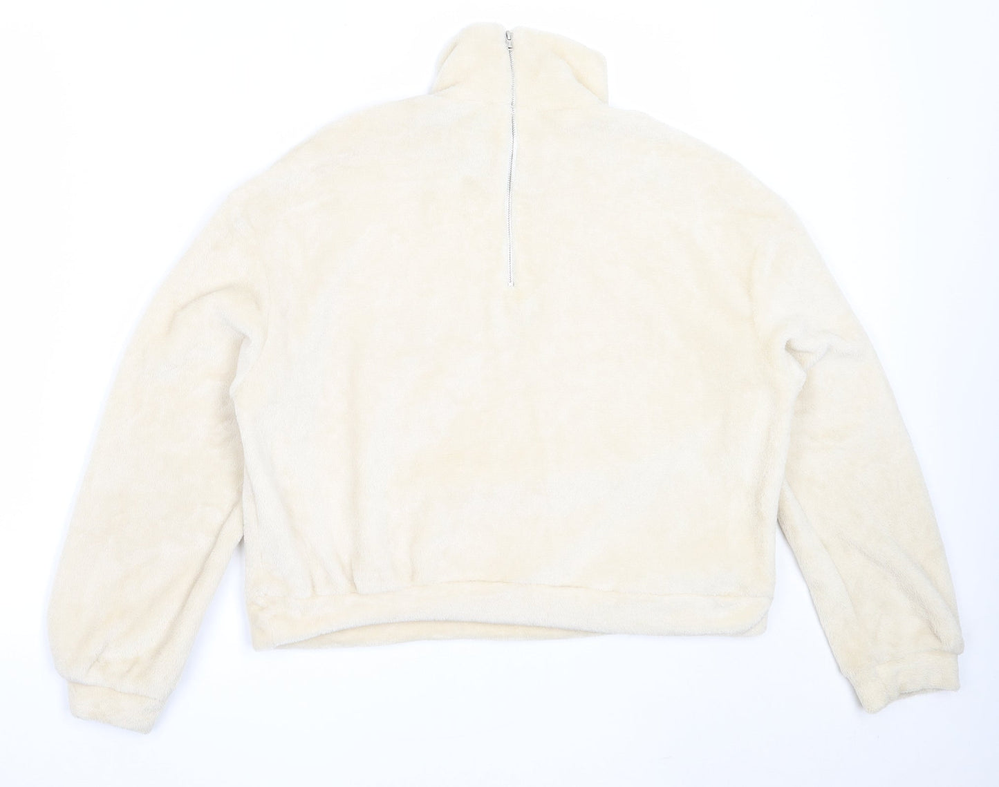 SheIn Womens Ivory  Polyester Pullover Sweatshirt Size S