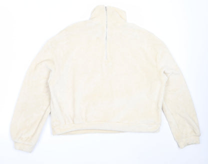 SheIn Womens Ivory  Polyester Pullover Sweatshirt Size S