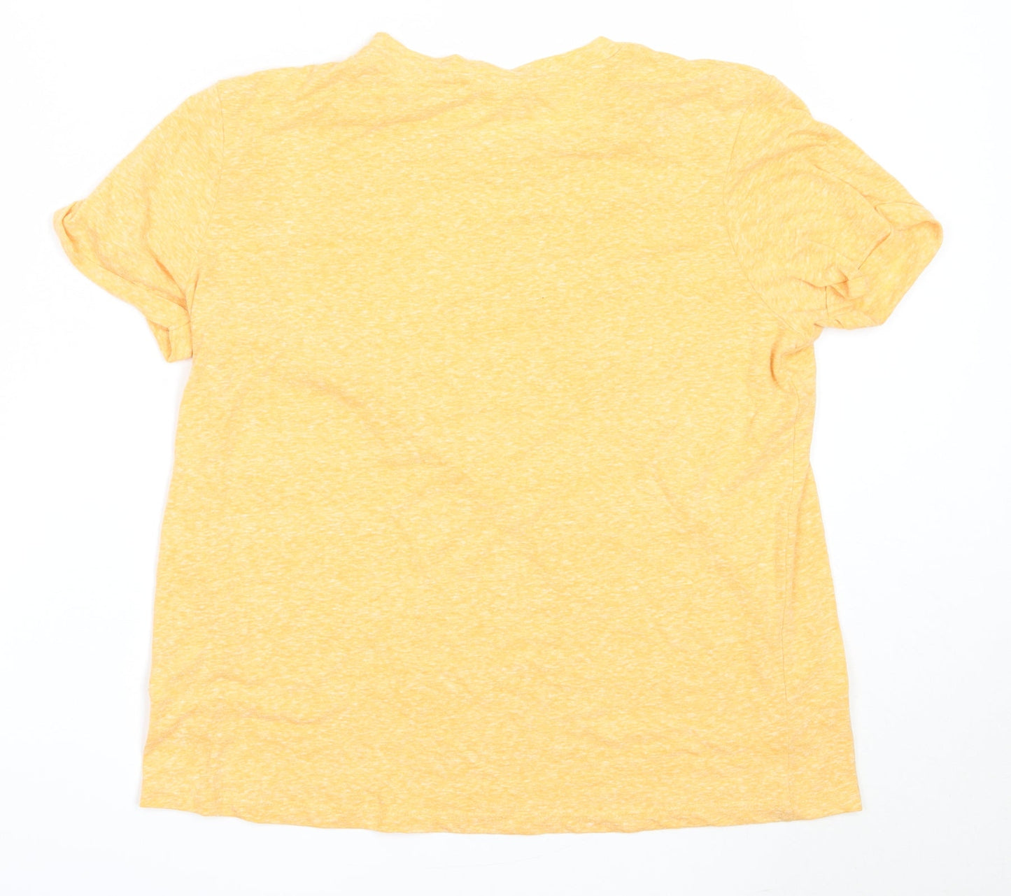 Primark Womens Yellow  Polyester Basic T-Shirt Size M Round Neck