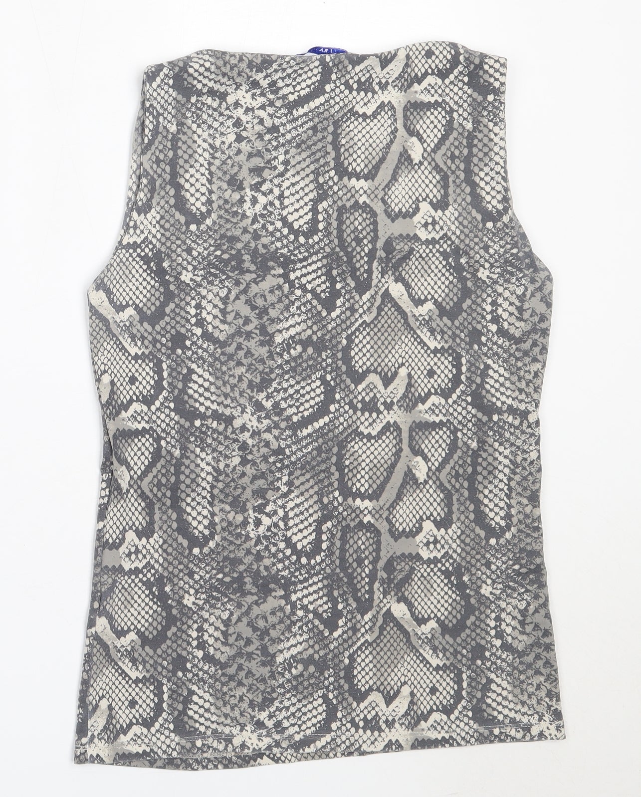 Womens UK Size M Zara Grey Basic Tank