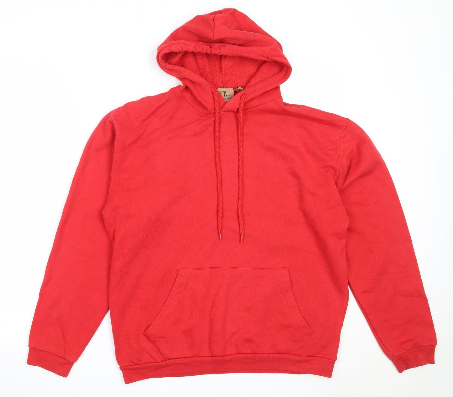 KT UK Womens Red  Cotton Pullover Hoodie Size M