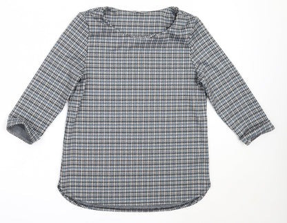 Nutmeg Womens Blue Round Neck  Polyester Pullover Jumper Size 8