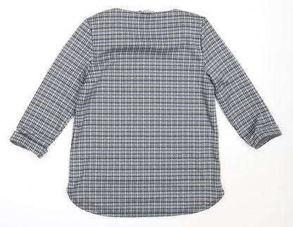 Nutmeg Womens Blue Round Neck  Polyester Pullover Jumper Size 8