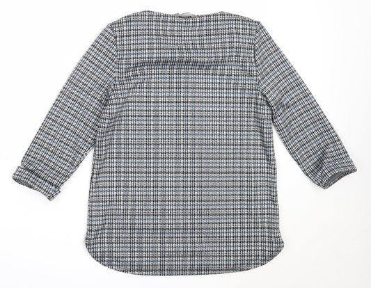 Nutmeg Womens Blue Round Neck  Polyester Pullover Jumper Size 8