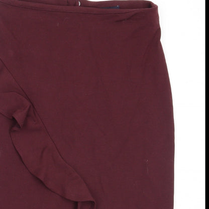 Marks and Spencer Womens Purple  Viscose Straight & Pencil Skirt Size 10