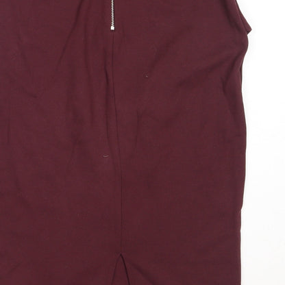 Marks and Spencer Womens Purple  Viscose Straight & Pencil Skirt Size 10