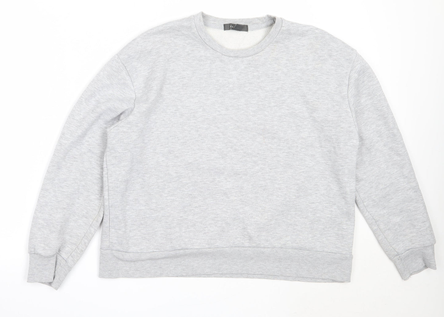 Primark Womens Grey  Cotton Pullover Sweatshirt Size M