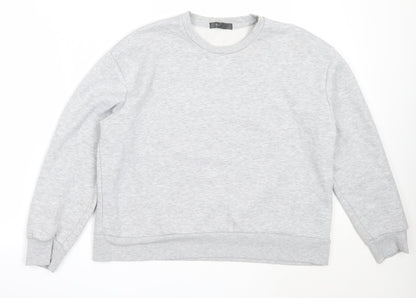 Primark Womens Grey  Cotton Pullover Sweatshirt Size M