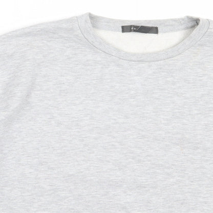 Primark Womens Grey  Cotton Pullover Sweatshirt Size M