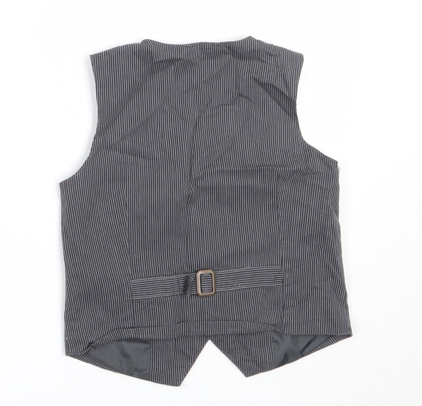 Mothercare Boys Grey Striped  Jacket Waistcoat Size 18-24 Months